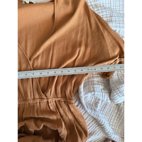 L'AGENCE Gathered Maxi Dress Surplice Neckline Dolman Sleeve Side Slit Medium - Picture 16 of 16